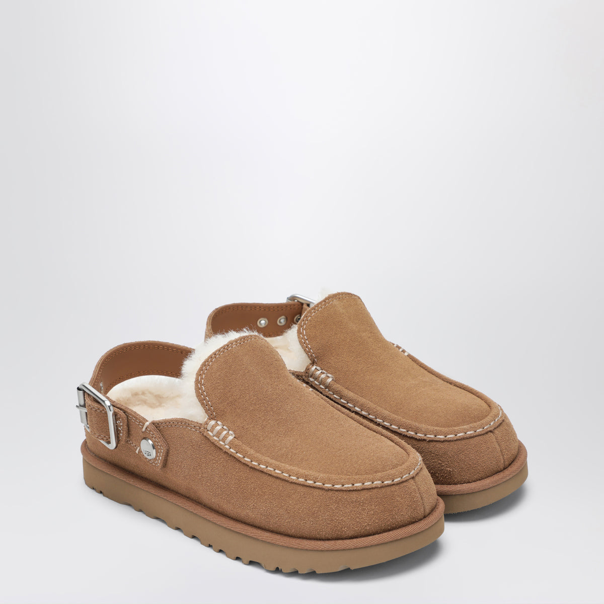Sabots Goldenstar Evelina en daim marron
