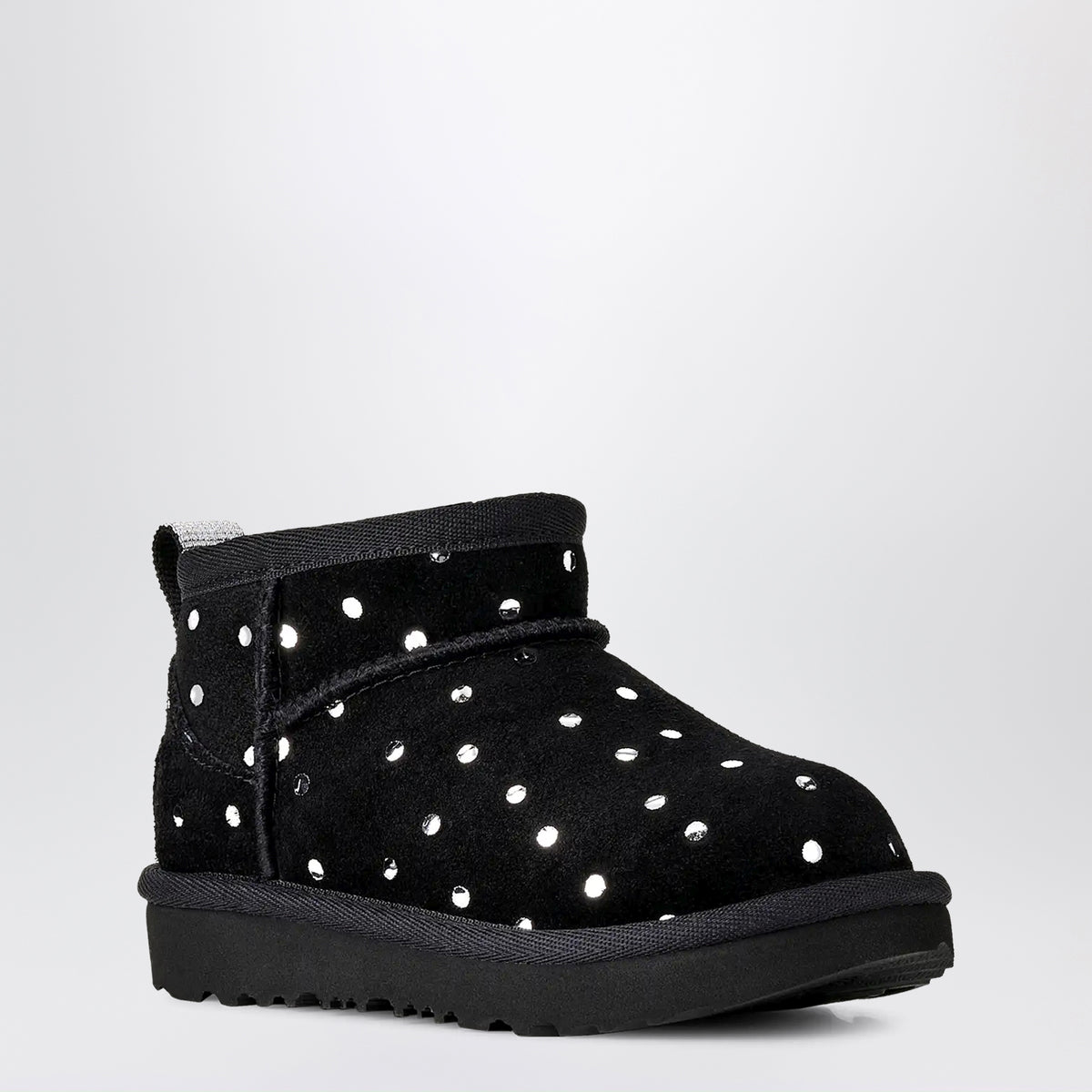 Bottines Classic Ultra Mini Shiny Dots, couleur marron en daim