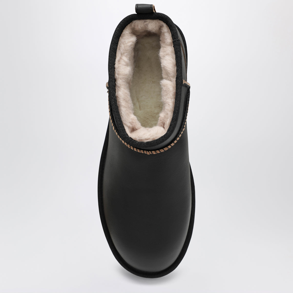 Stivali Classic Ultra Mini Contrast neri in pelle