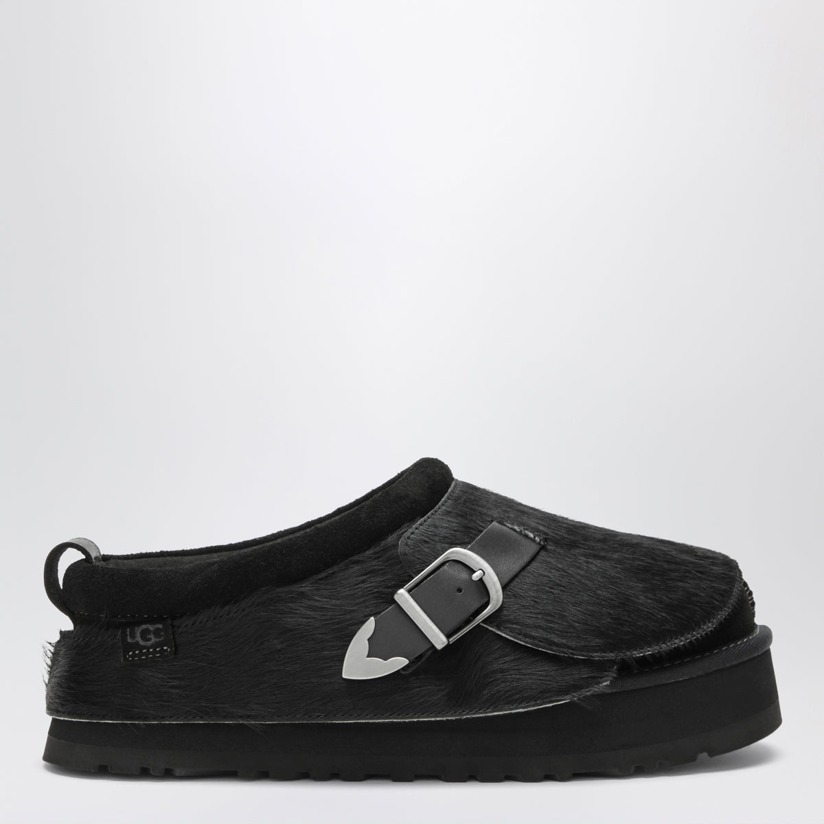 Tazz Western Black Pony Hair Moccasins