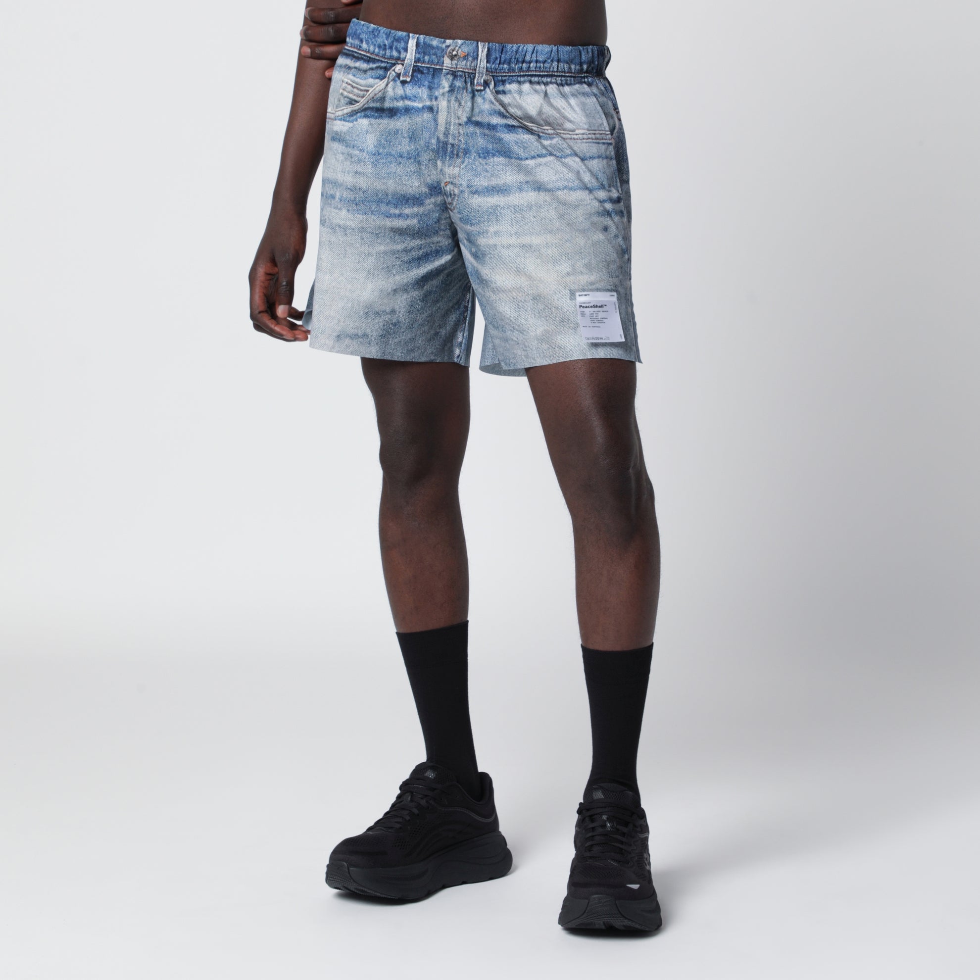 Short PeaceShell 5" en denim digital