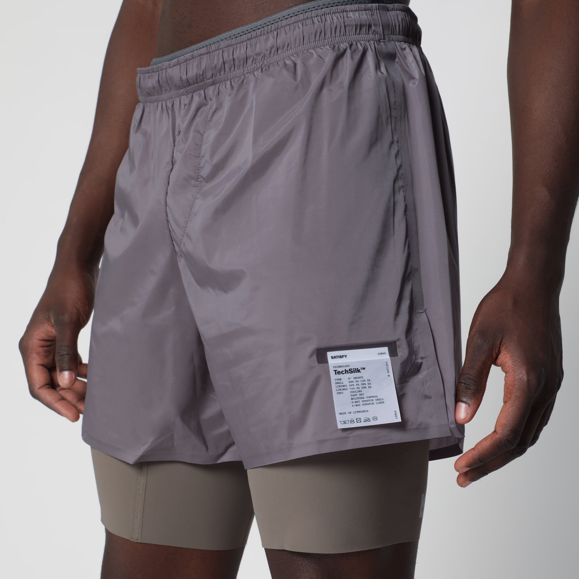 Shark Grey TechSilk 8" Shorts