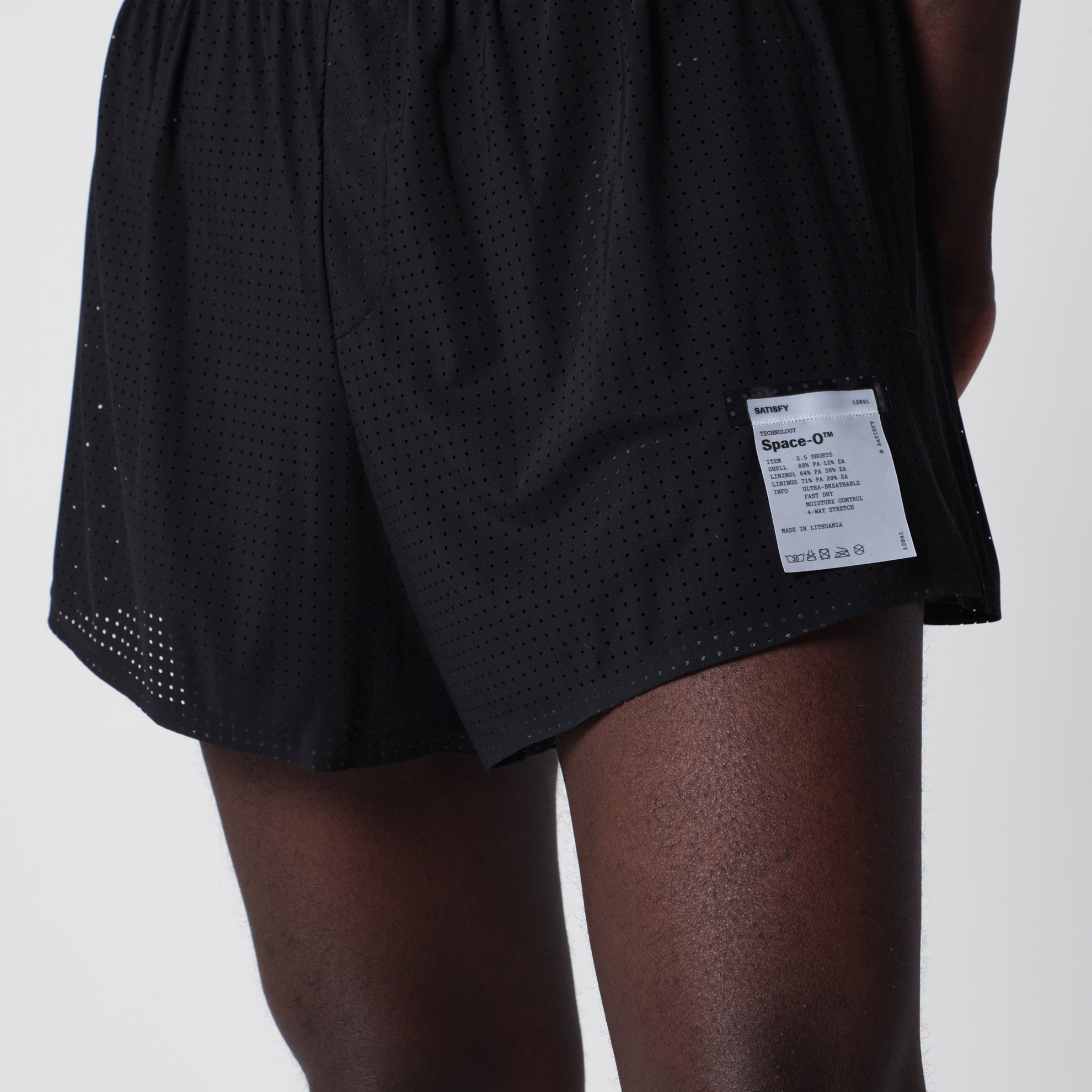 Black Space-O 2.5" shorts
