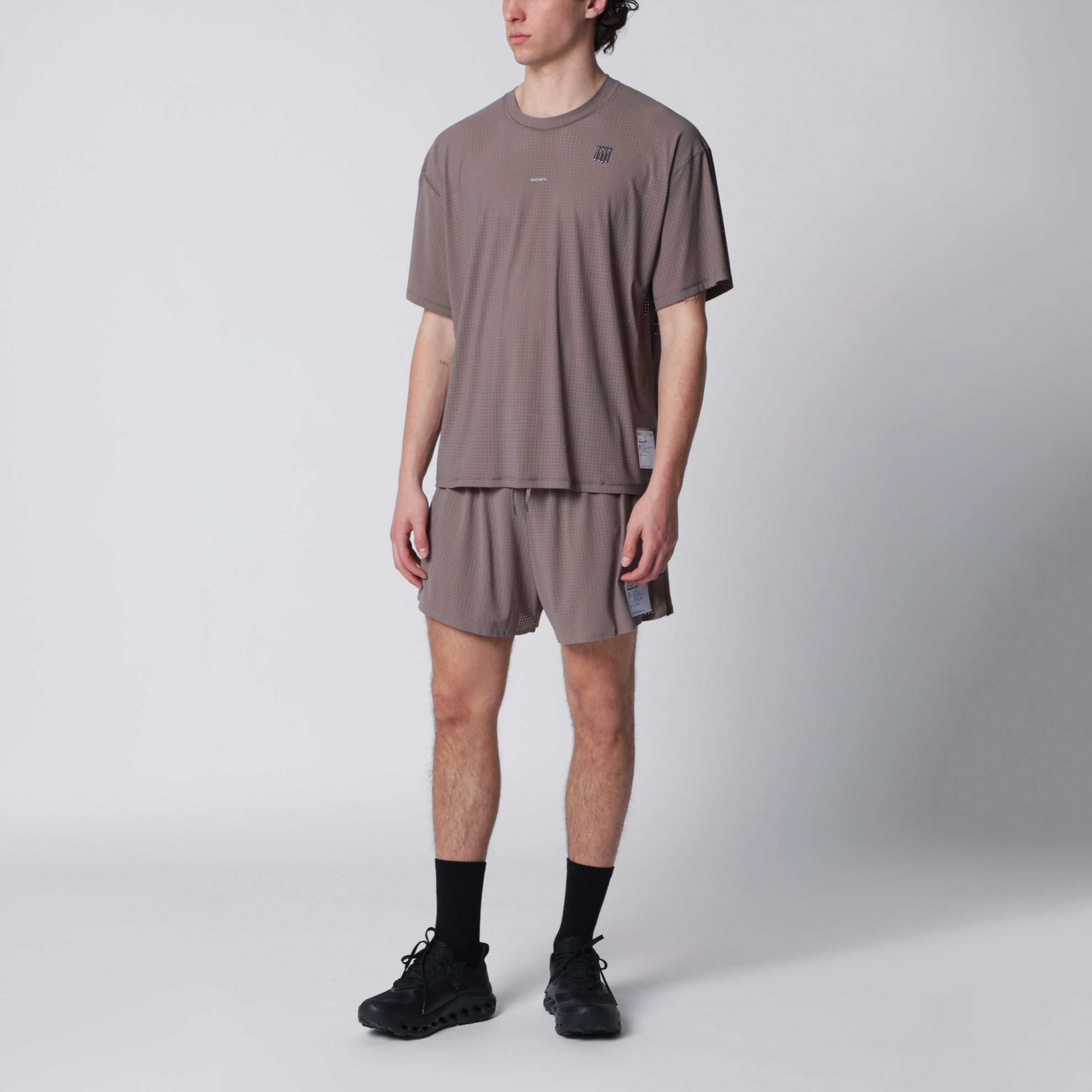 Taupe Space-O shorts