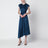 Midikleid Aria dunkelblau aus Satin-Crêpe