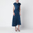 Midikleid Aria dunkelblau aus Satin-Crêpe