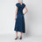 Midikleid Aria dunkelblau aus Satin-Crêpe