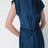 Midikleid Aria dunkelblau aus Satin-Crêpe