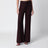 Pantaloni in flanella di lana vergine viola scuro Acai