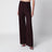Pantaloni in flanella di lana vergine viola scuro Acai