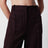 Pantaloni in flanella di lana vergine viola scuro Acai