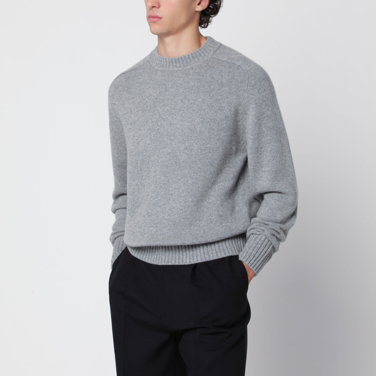 Grey N°123 Bourgeois sweater in cashmere