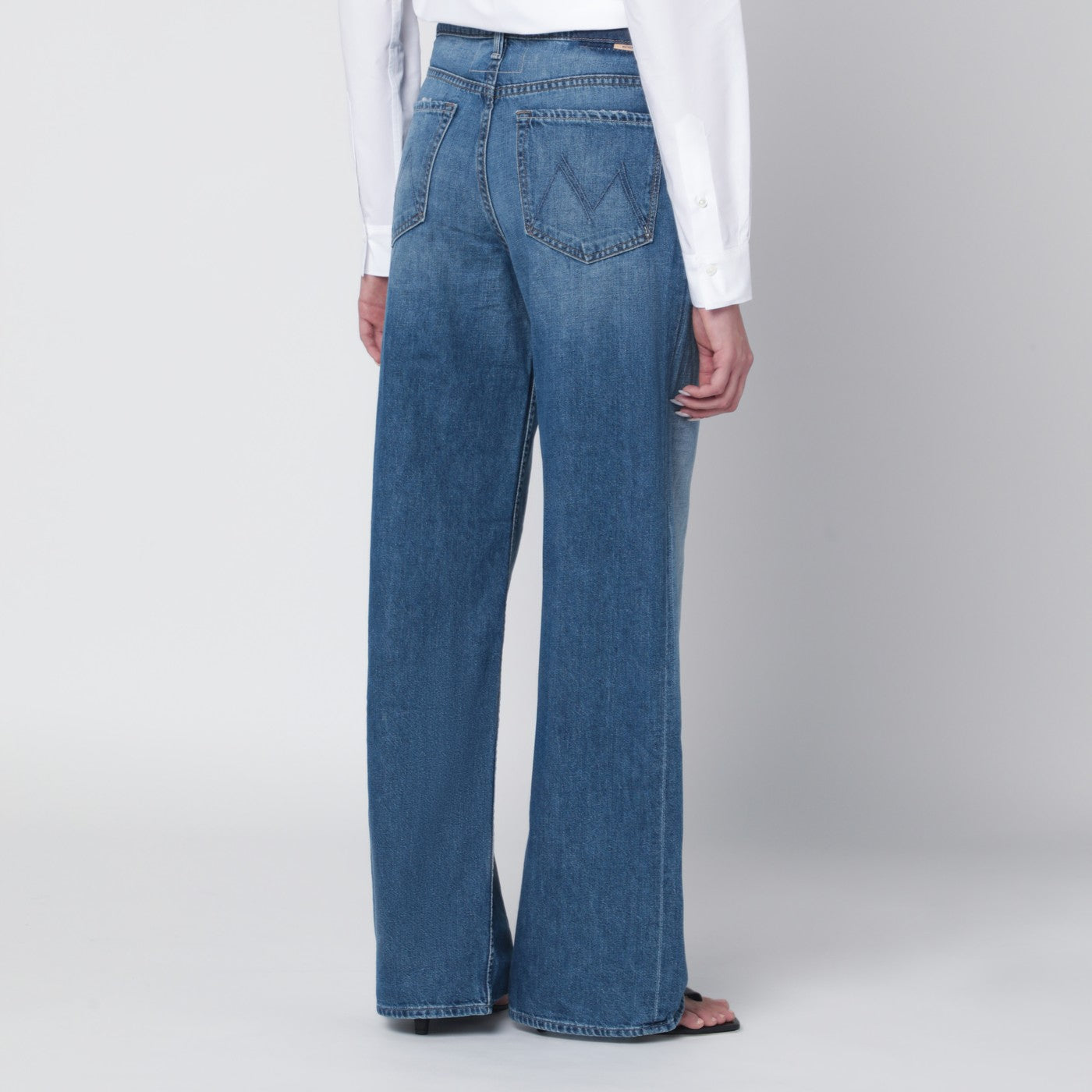 Hit Shuffle washed blue wide-leg jeans