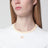White/orange contrast cotton crew-neck T-shirt
