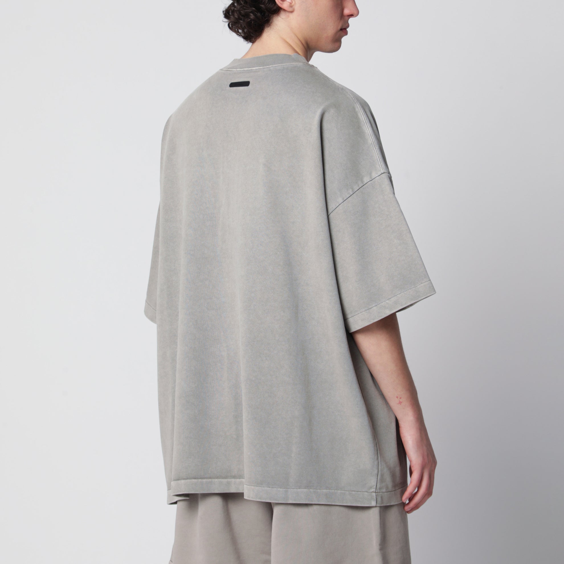 T-shirt Training 90s en jersey de coton gris délavé