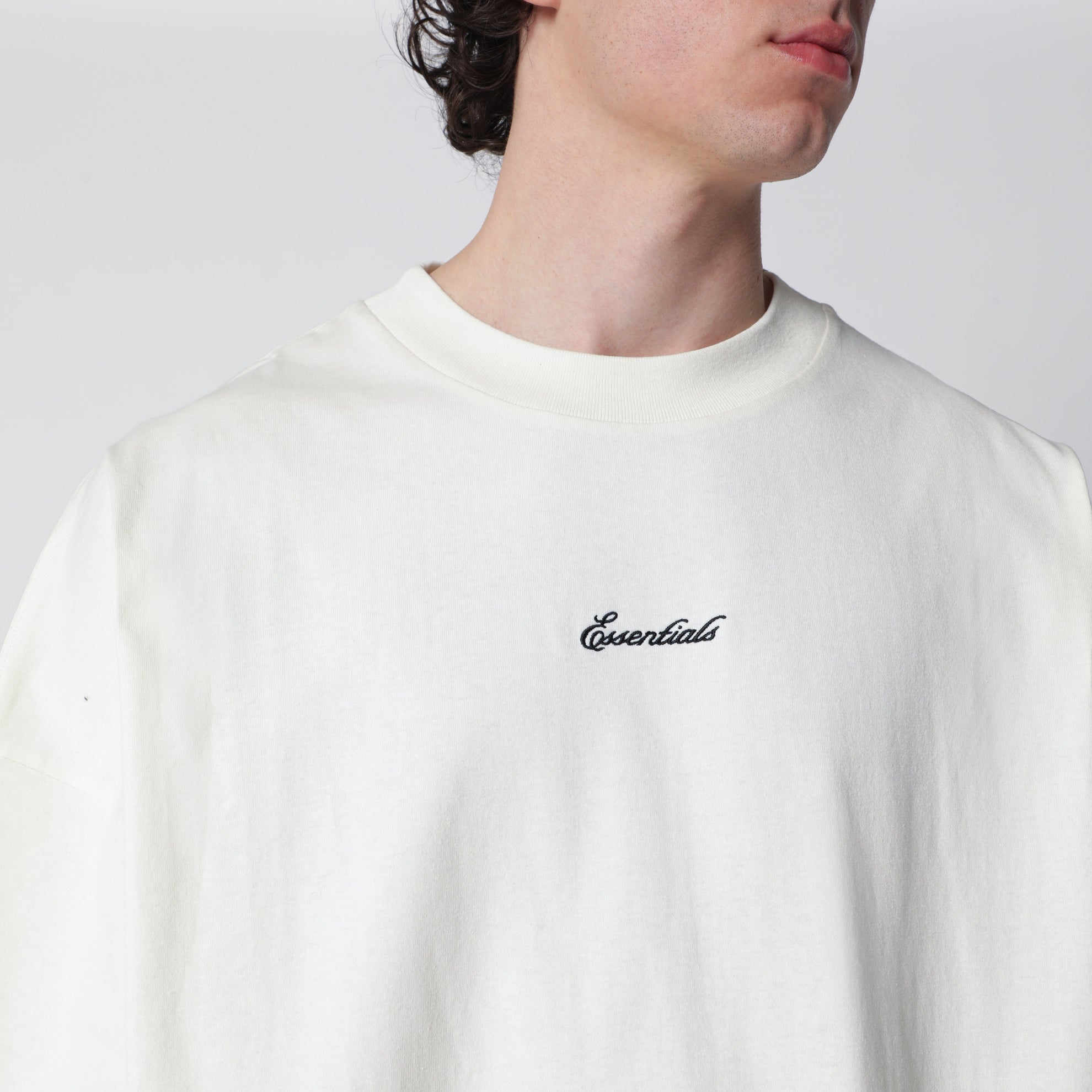 T-shirt Signature 90s oversize in jersey di cotone avorio