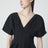 Top Rozen nero in faille di cotone