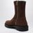Moto ankle boots in brown suede