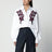 Camicia bianca in cotone con ricamo