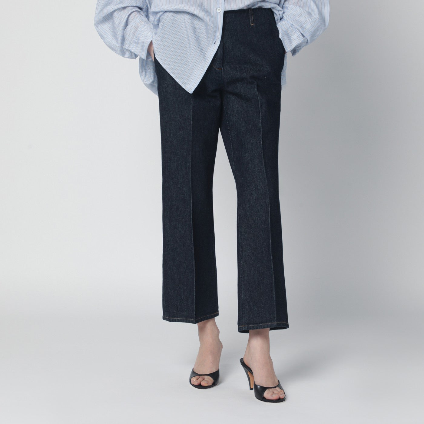 Indigo denim trousers