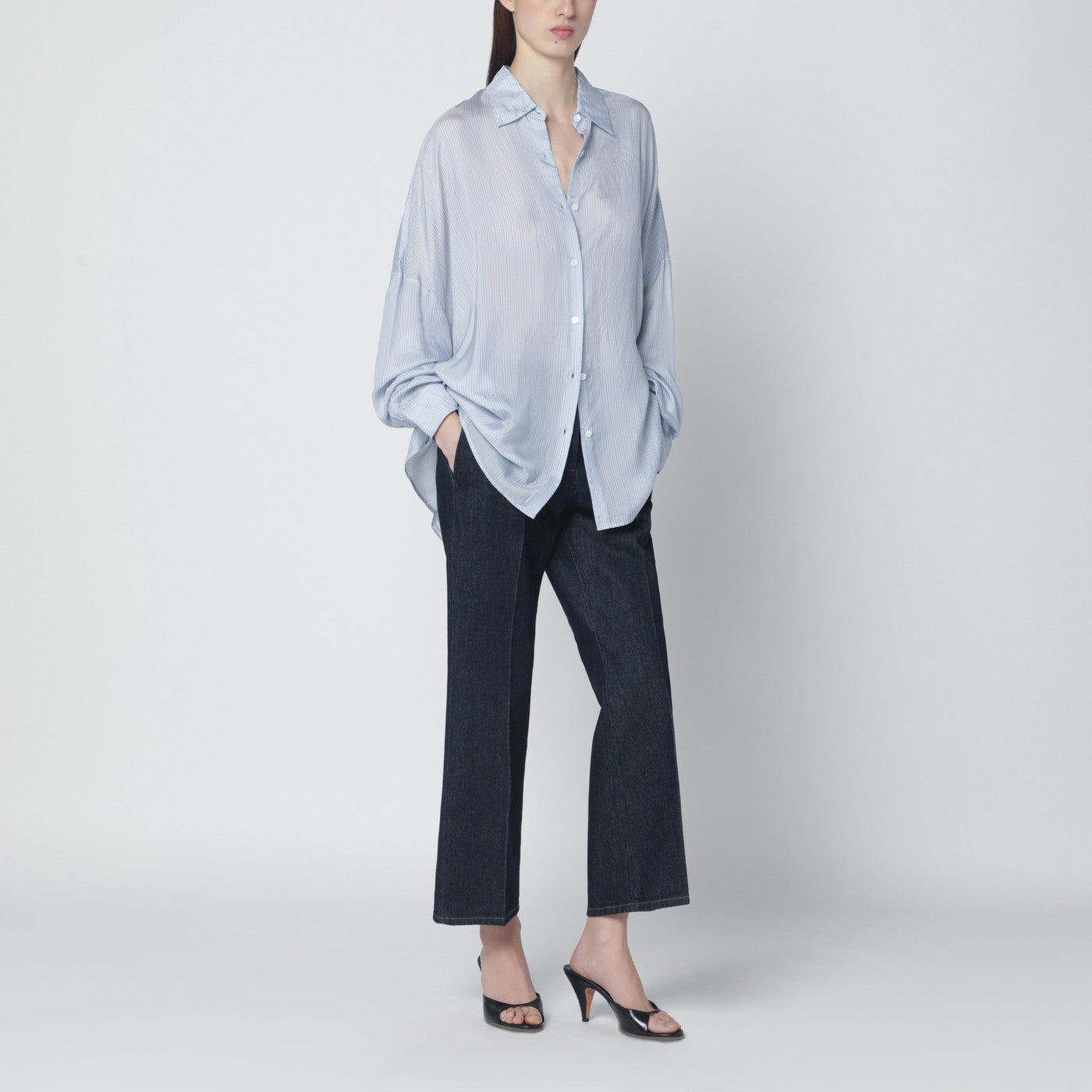 Indigo denim trousers