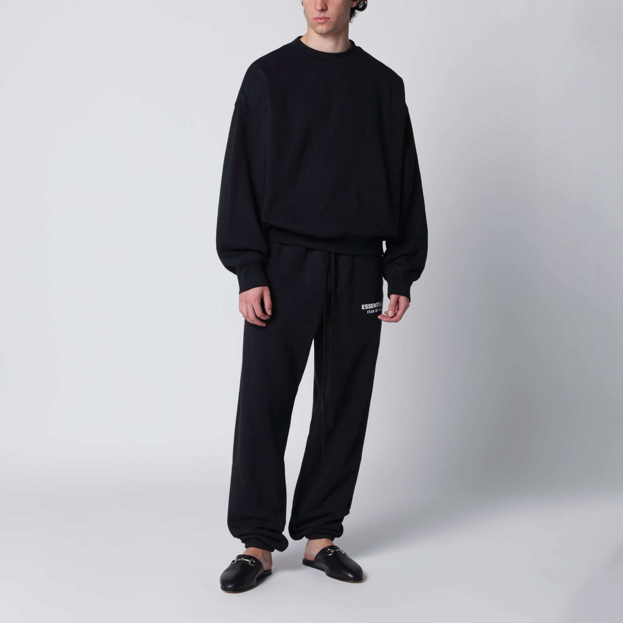 Pantalon de jogging en coton noir