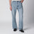 Light blue vintage-effect denim jeans