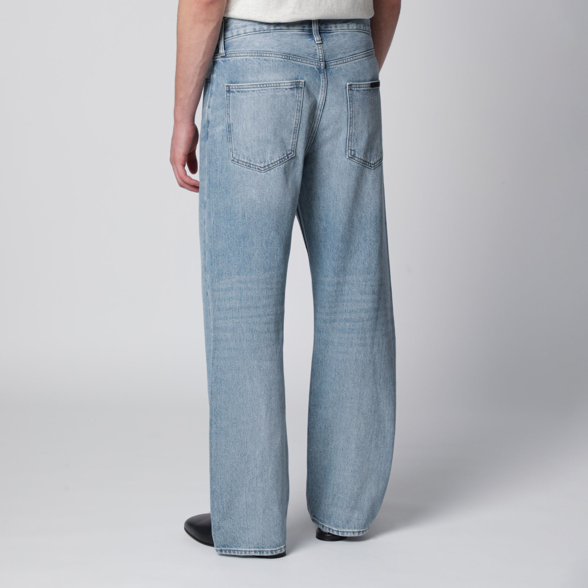 Jeans in denim blu chiaro effetto vintage