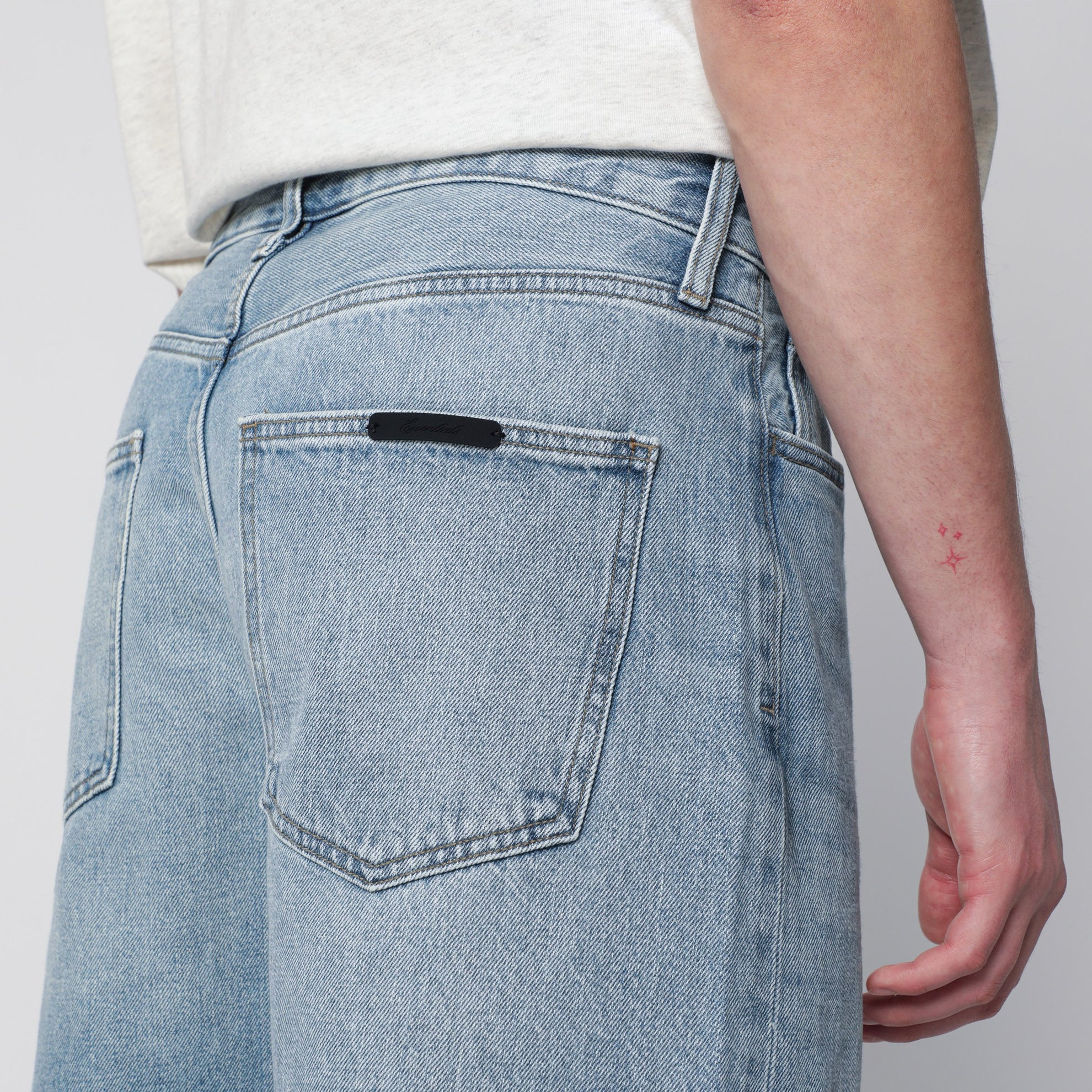 Jeans in denim blu chiaro effetto vintage