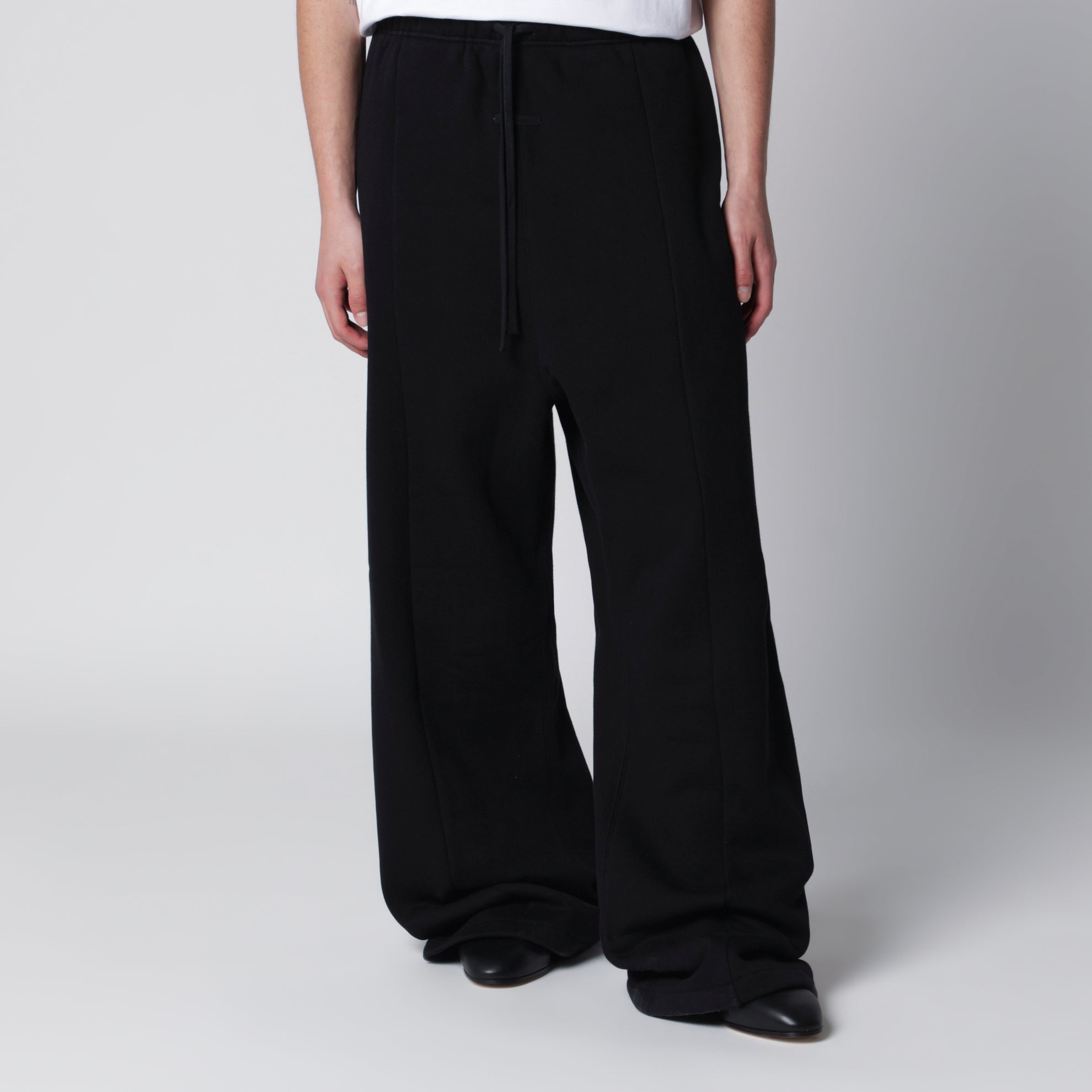 Signature Lounge sweatpants in cotton fleece, black