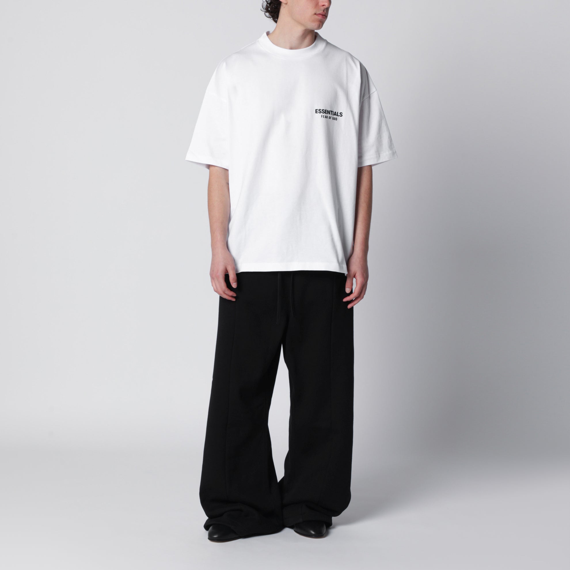 Signature Lounge sweatpants in cotton fleece, black