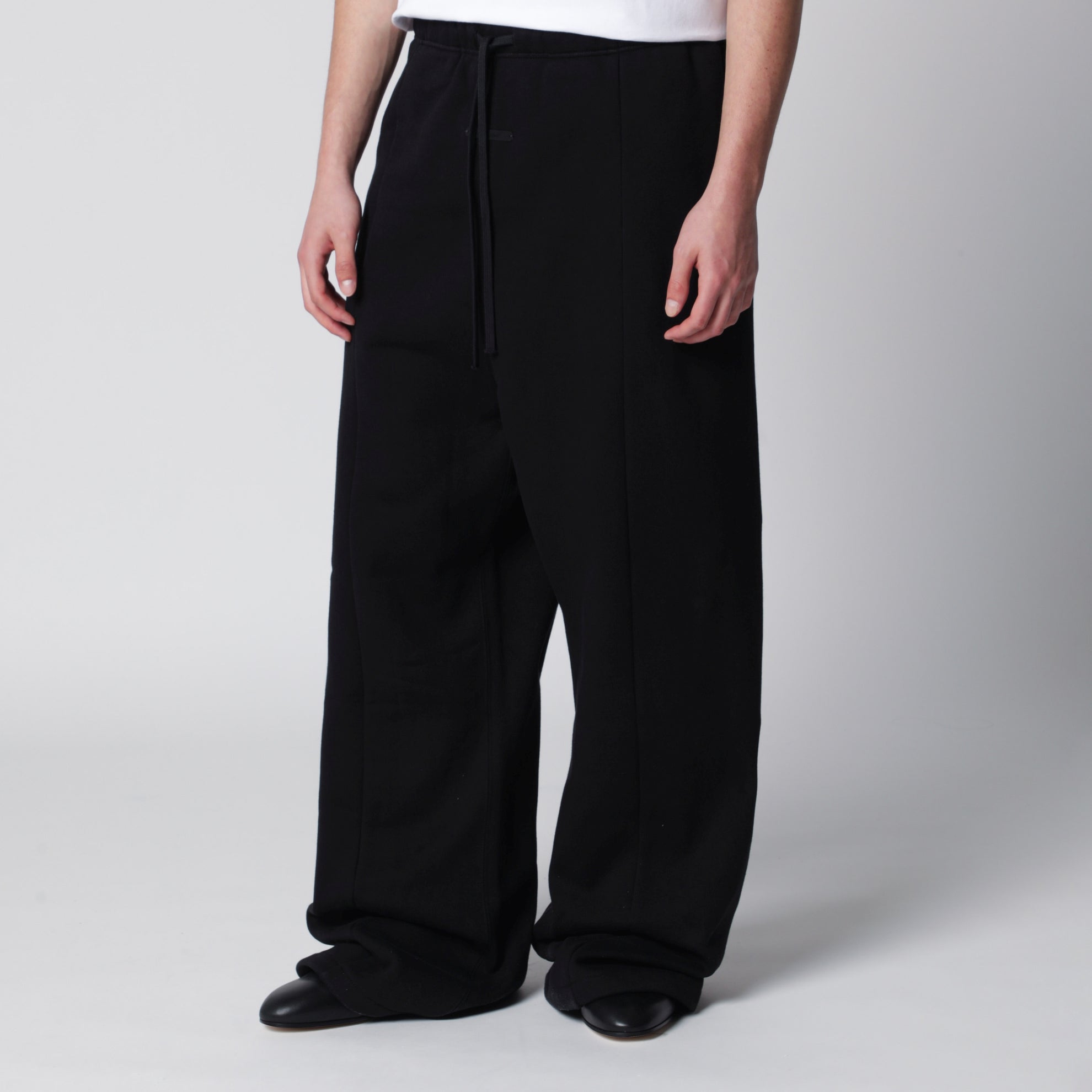 Signature Lounge sweatpants in cotton fleece, black