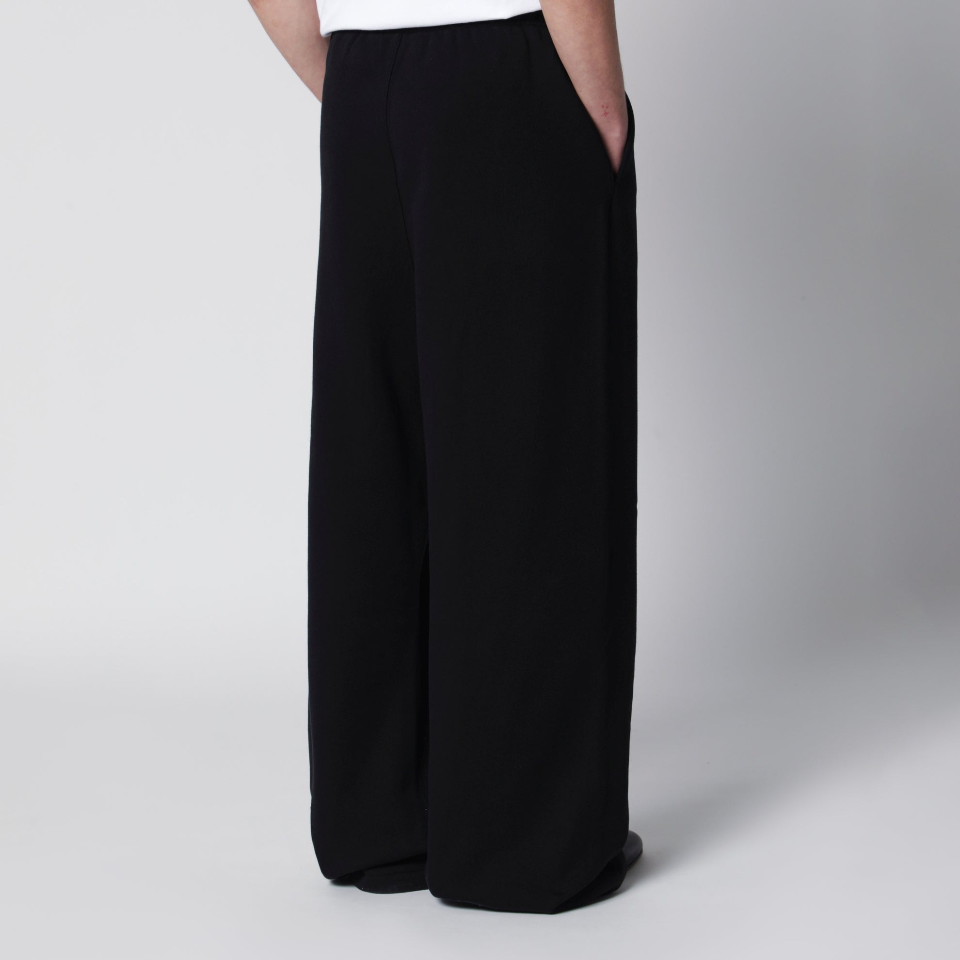 Signature Lounge sweatpants in cotton fleece, black