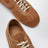 Sneakers marron en cuir et daim