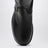 Black leather biker boots