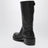 Black leather biker boots