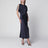 Robe midi Bela en crêpe satin Midnight