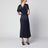Robe midi Bela en crêpe satin Midnight