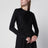 Asymmetrisches Kleid mit Drapierungen aus schwarzem Stretchstoff