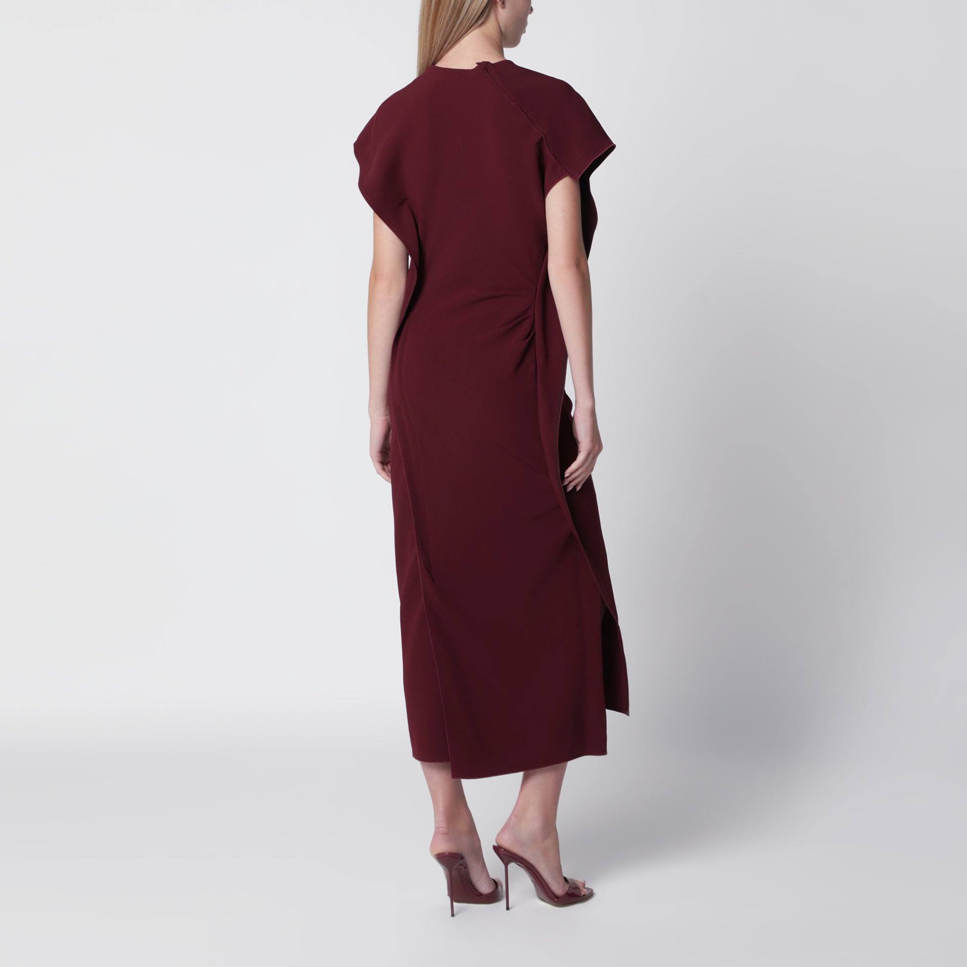 Abito Victoria in cady rosso cinnabar