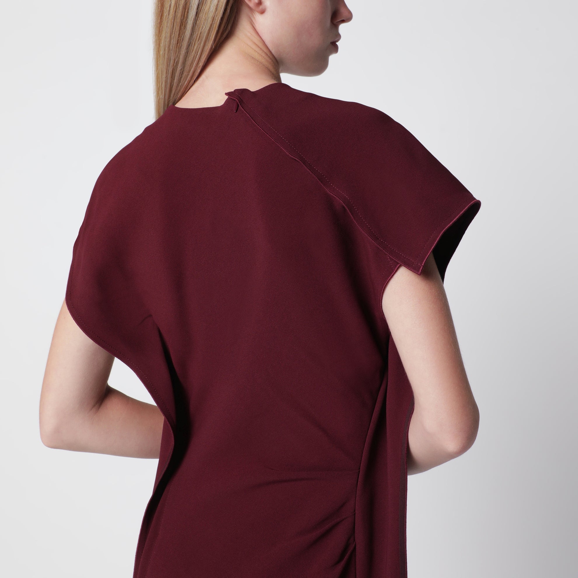 Abito Victoria in cady rosso cinnabar