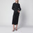 Pressed Midi Skirt in Dark Grey Wool and Mohair