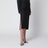 Pressed Midi Skirt in Dark Grey Wool and Mohair