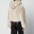 Giacca con zip Bianca reversibile color alabastro