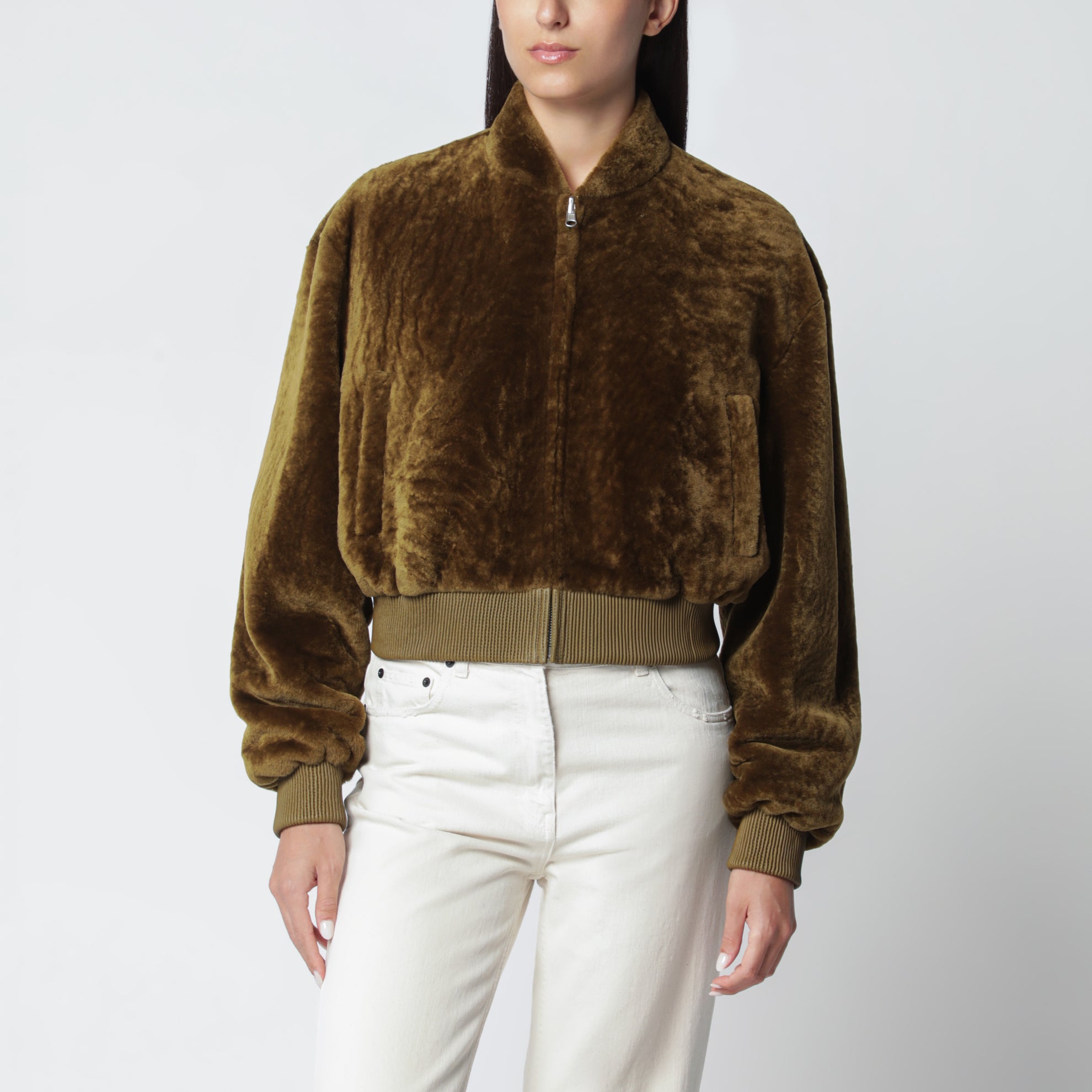 Olivgrüne Azra Bomberjacke