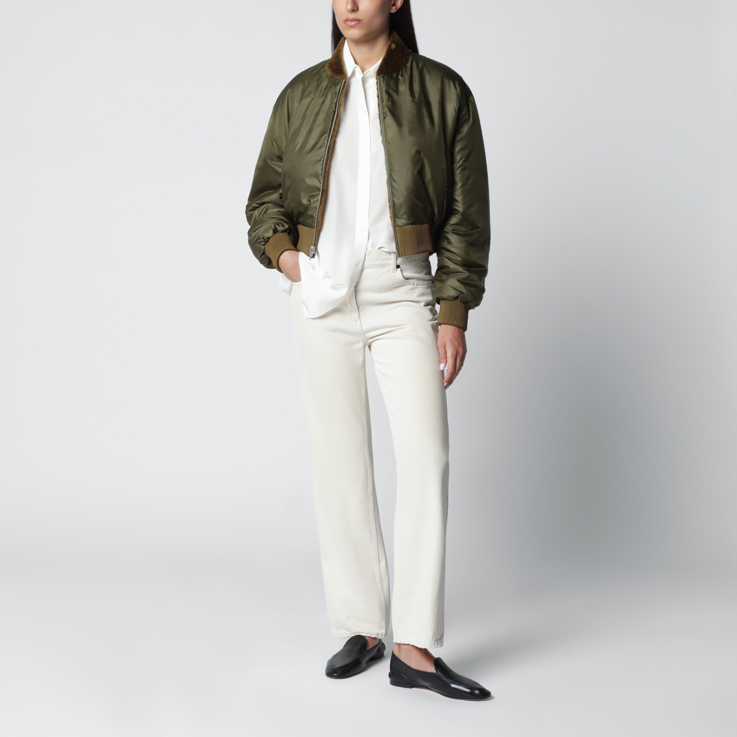 Arma Olive green Azra bomber jacket | TheDoubleF