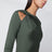 Midi dress in oregano green with interlace