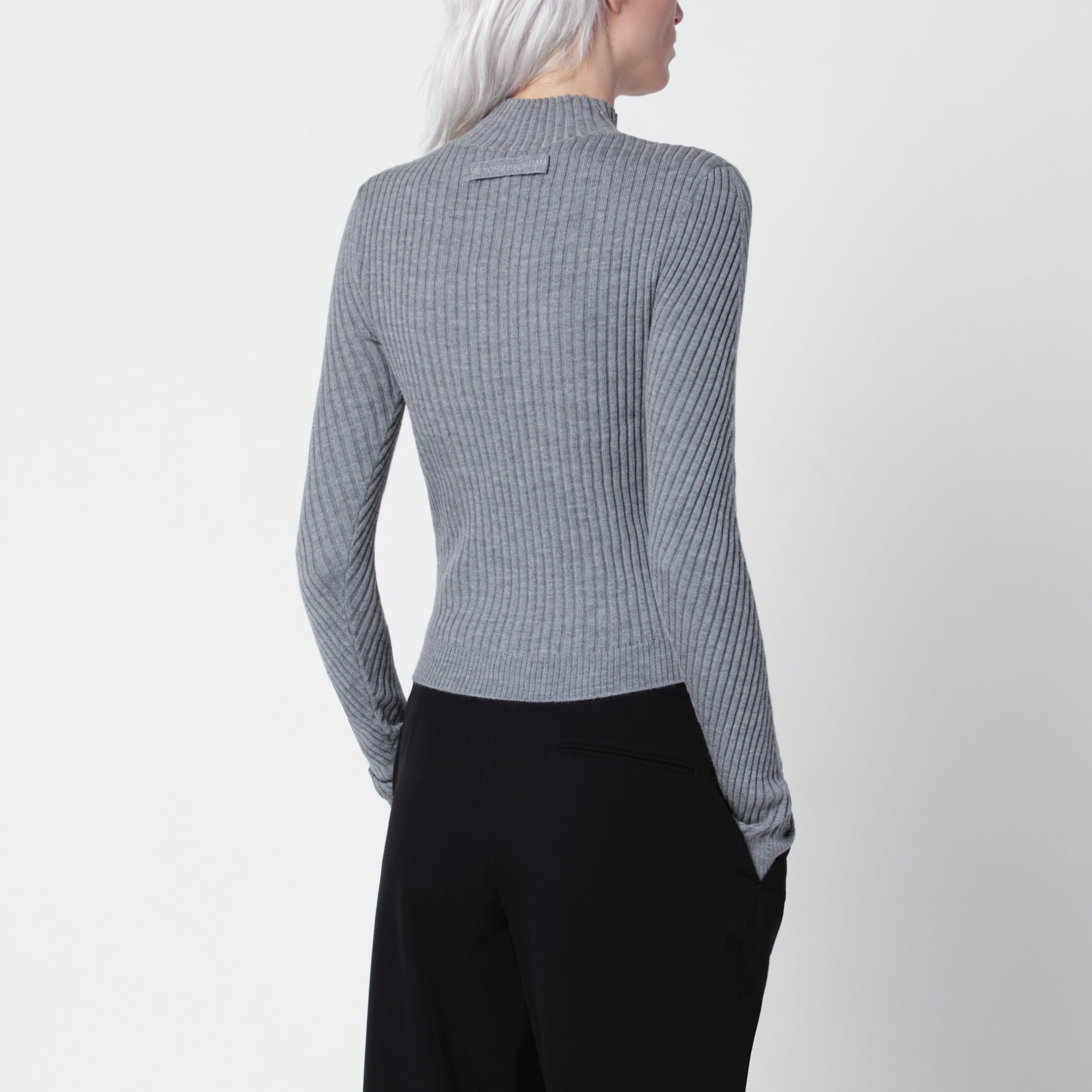 Maglione Georgia grigio in lana merino