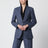 Katherine single-breasted jacket in blue mélange wool blend