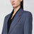 Giacca monopetto Katherine in misto lana blu mélange
